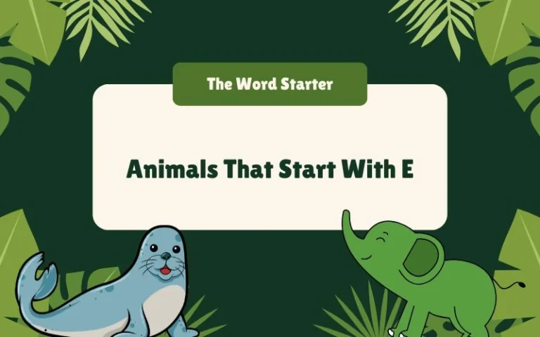 Animals That Start With E