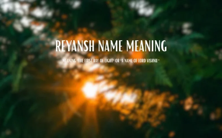 Reyansh Name Meaning in Hindi: A Beautiful Name That Shines Bright Reyansh Name Meaning in Hindi